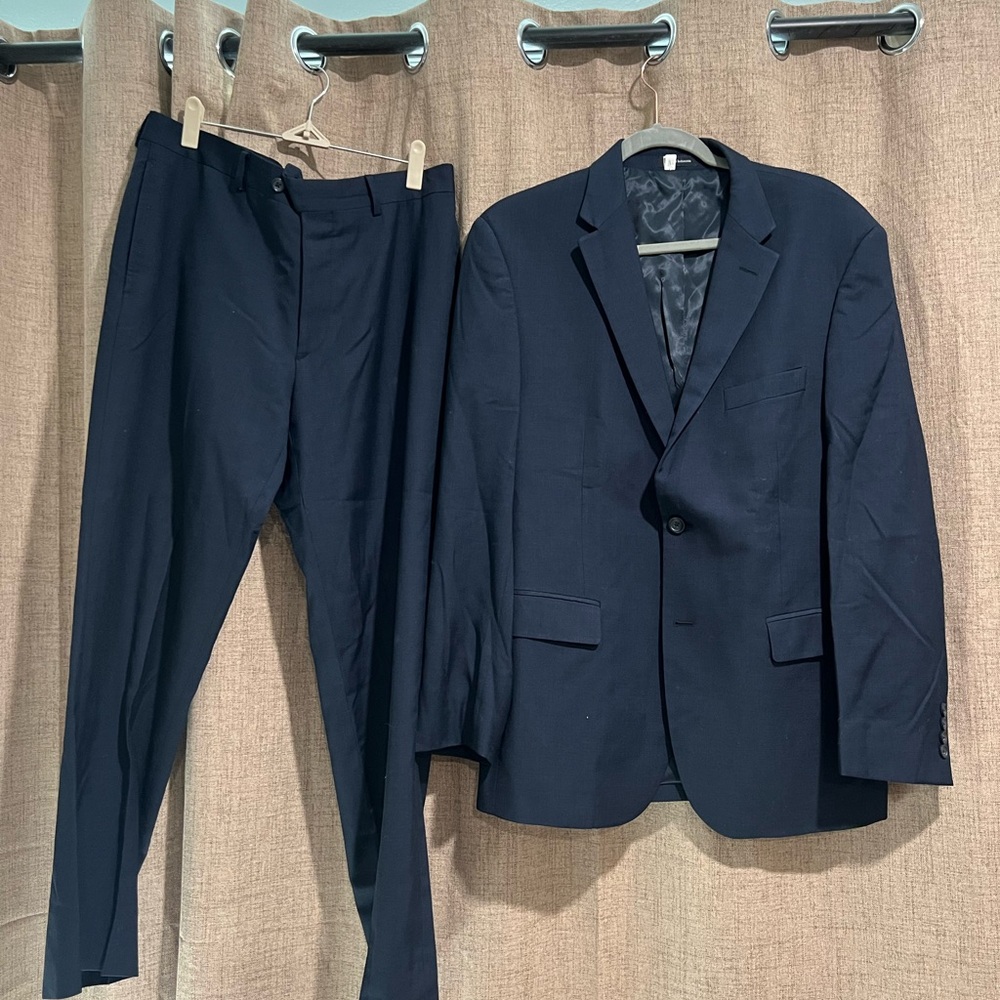 Pronto Uomo Modern Fit Dark Blue Wool Suit